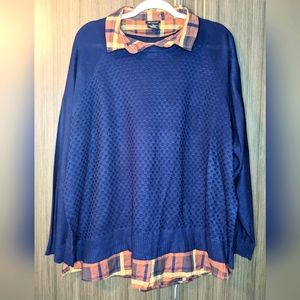 Hope & Honey Textured "Layered" Sweater, 3X